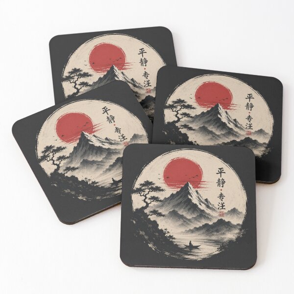 Item preview, Zen Mountain Serenity | Japanese Ink Landscape Aesthetic T-Shirt designed and sold by Tanu Biswas.