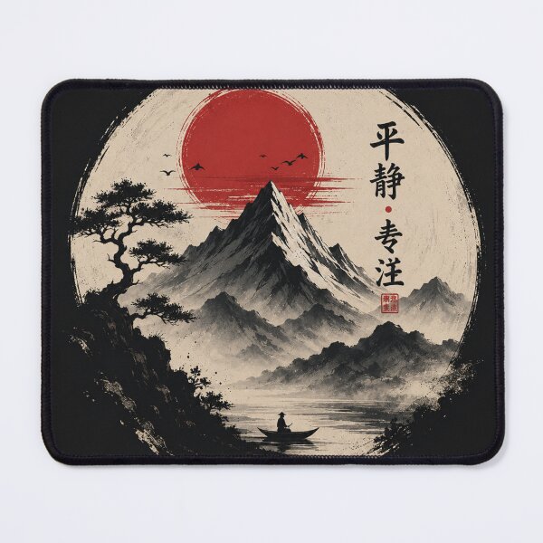 Item preview, Zen Mountain Serenity | Japanese Ink Landscape Aesthetic T-Shirt designed and sold by Tanu Biswas.