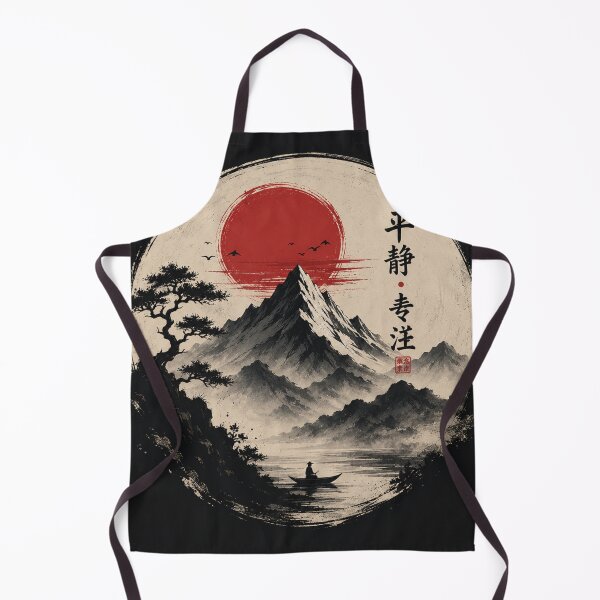 Item preview, Zen Mountain Serenity | Japanese Ink Landscape Aesthetic T-Shirt designed and sold by Tanu Biswas.