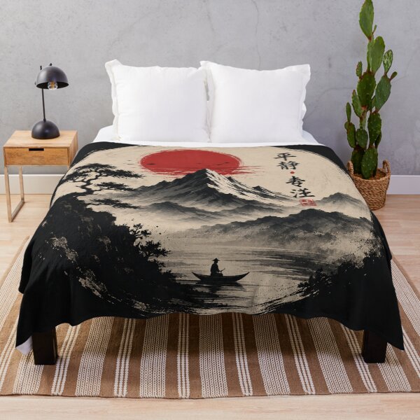 Item preview, Zen Mountain Serenity | Japanese Ink Landscape Aesthetic T-Shirt designed and sold by Tanu Biswas.
