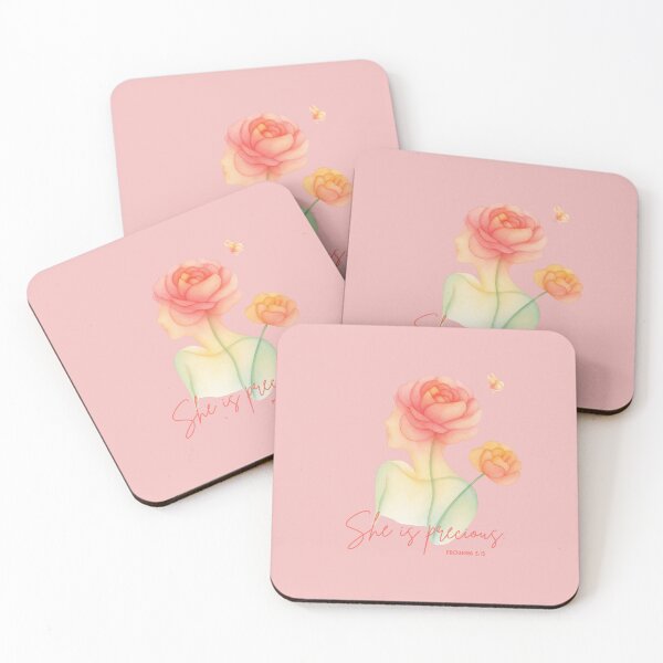 Item preview, She Is Precious Proverbs 3:15 - Christian Mother's Day Watercolor Gift designed and sold by Dan Customify.