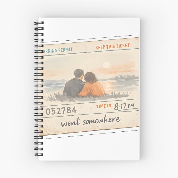 Item preview, Went Somewhere Retro Parking Permit Vintage Couple Sunset designed and sold by Naviora.