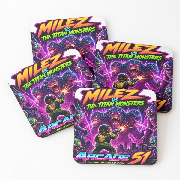 Item preview, Milez vs The Titan Monsters designed and sold by Arcade51az.