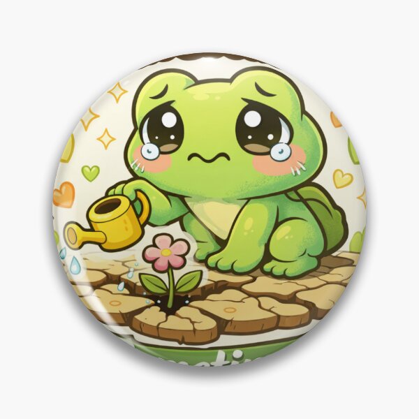 Item preview, Sad Frog Sticker Kawaii Growth Motivation Aesthetic for Healing & Self Improvement designed and sold by CutePrintCorner.