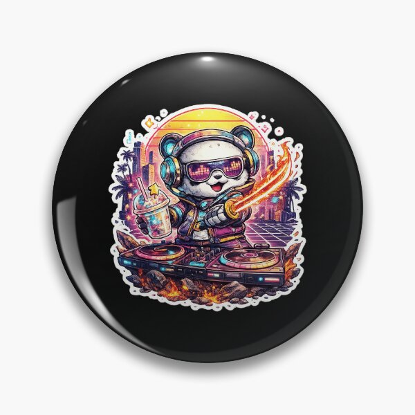 Item preview, Neon Pulse Panda DJ designed and sold by RuthPlanteo.
