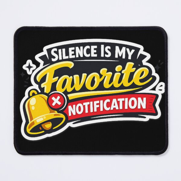 Item preview, Silence Is My Favorite Notification – Funny Introvert Quote Design designed and sold by rigelcreation.