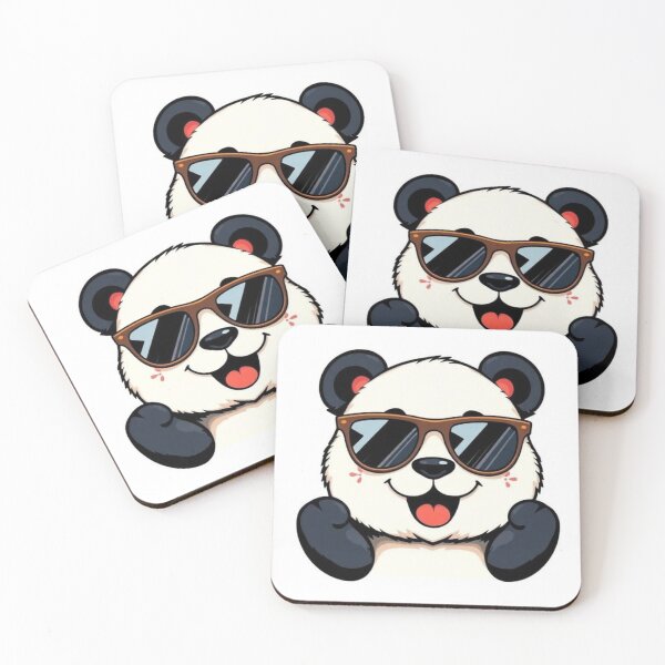 Item preview, Cute Kawaii Panda Sunglasses Vintage Retro Cartoon designed and sold by Higherclothing.