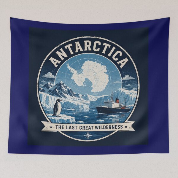 Item preview, Antarctica – The Last Great Wilderness | Vintage Polar Expedition T-Shirt designed and sold by Tanu Biswas.