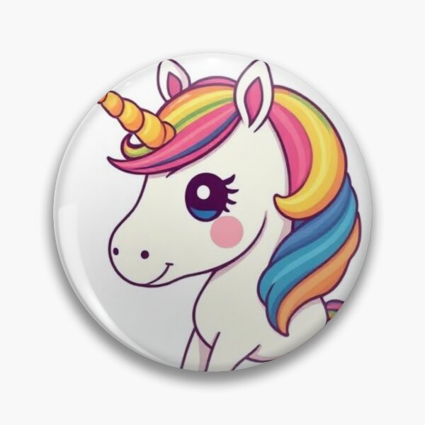 Artikelvorschau, Niedliches Kawaii-Einhorn mit Regenbogenmähne im Vintage-Retro-Cartoon-Stil entworfen und verkauft von Higherclothing.