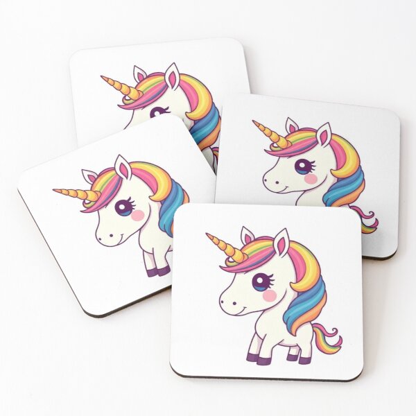 Item preview, Cute Kawaii Unicorn Rainbow Mane Vintage Retro Cartoon designed and sold by Higherclothing.