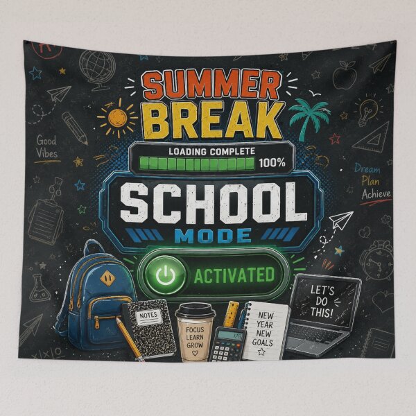 Item preview, Summer Break Complete School Mode Activated | Funny Back To School Design designed and sold by Inkmatic Studio.