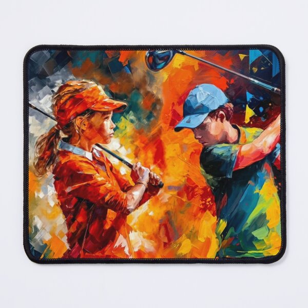 Item preview, Junior Golfers — Abstract Expressionist Art Print designed and sold by crcutler.