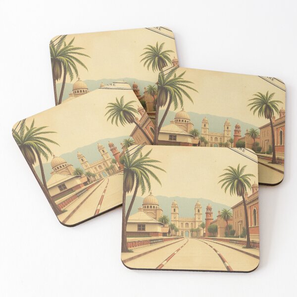 Item preview, Vintage Sepia Postcard Street Scene Illustration Art designed and sold by IntelliMindDesigns.