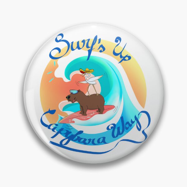 Item preview, Surf’s Up in Capybara Way designed and sold by Brushes with Nature.