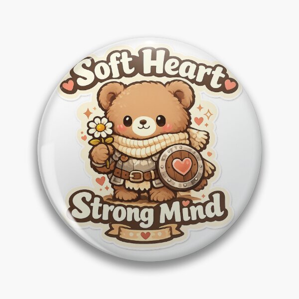 Item preview, Warrior Bear Sticker Kawaii Motivation Aesthetic for Emotional Strength & Self Growth designed and sold by CutePrintCorner.