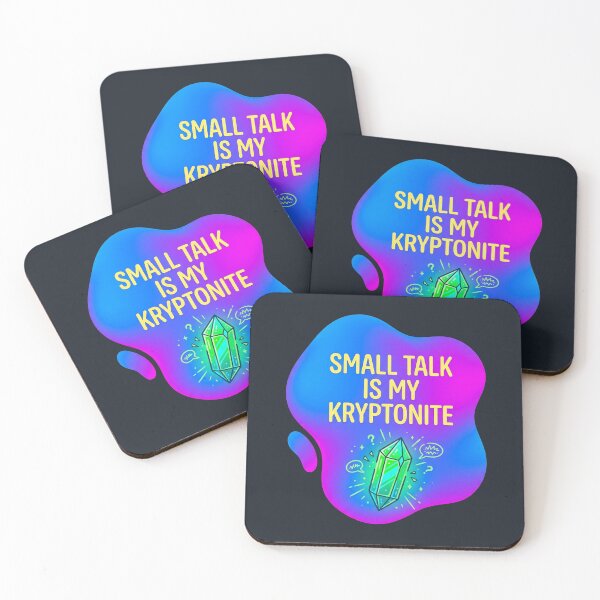 Item preview, Small talk is my kryptonite | Autism designed and sold by SocialStaticz.