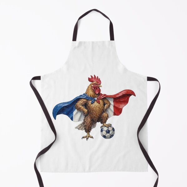 Item preview, France Soccer Superhero Rooster Impasto Flag Art designed and sold by EvrmoodCo.