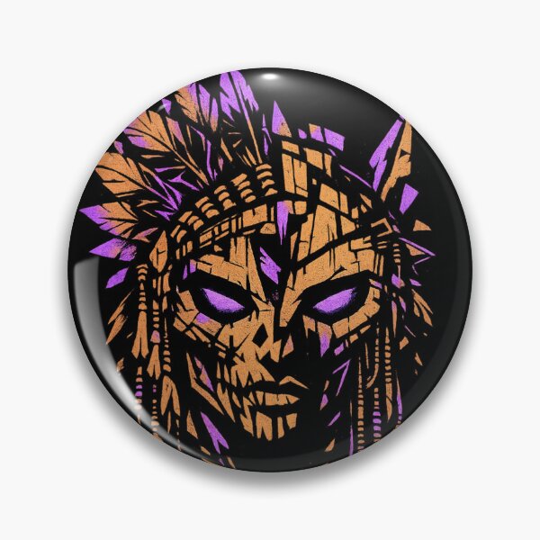 Item preview, Spirit Warrior Woman Skull - Tribal Art designed and sold by JonelCrafts.
