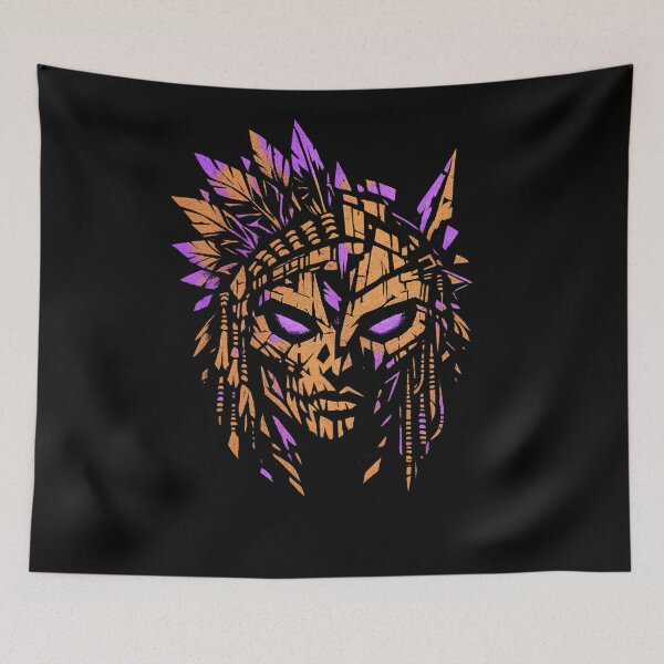Item preview, Spirit Warrior Woman Skull - Tribal Art designed and sold by JonelCrafts.