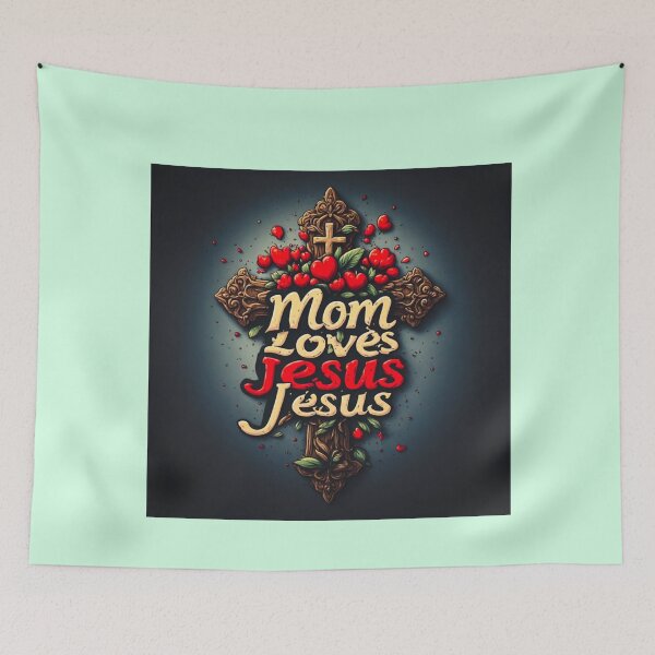 Item preview, Mom loves Jesus designed and sold by Jsw-speedartja.