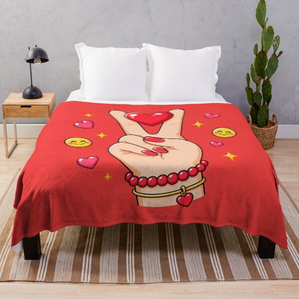 Item preview, Hand Peace Sign Holding Red Heart designed and sold by ArtMassive.