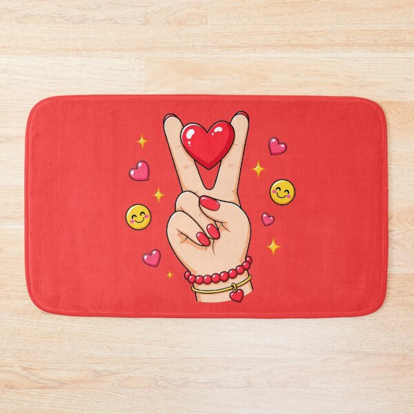 Item preview, Hand Peace Sign Holding Red Heart designed and sold by ArtMassive.