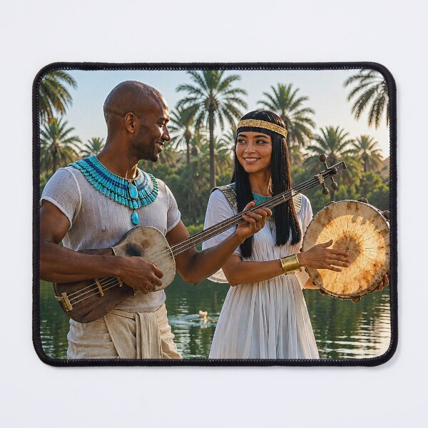 Item preview, Music of Kemet – Ancient Egyptian Musicians by the Nile designed and sold by TuyaArts.
