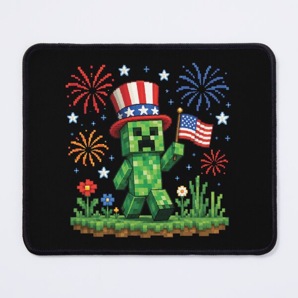 Item preview, Funny Creeper Gamer Pixel Patriotic designed and sold by misslouve23.