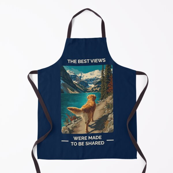 Item preview, Golden Retriever Mountain Lake Hiking Trail View designed and sold by HomeFarmPress.