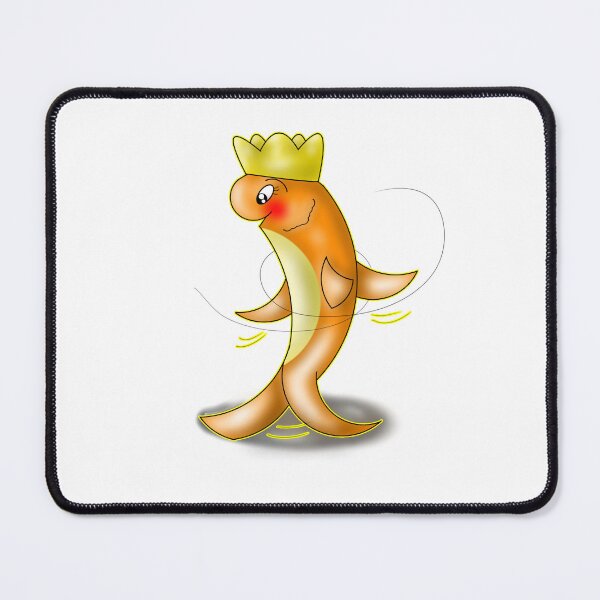 Item preview, Cute Dancing Kawaii Orange Fish With Crown designed and sold by BalRaju-Doodles.