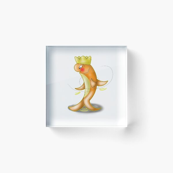 Item preview, Cute Dancing Kawaii Orange Fish With Crown designed and sold by BalRaju-Doodles.