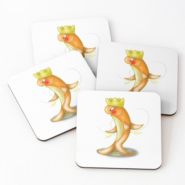 Item preview, Cute Dancing Kawaii Orange Fish With Crown designed and sold by BalRaju-Doodles.