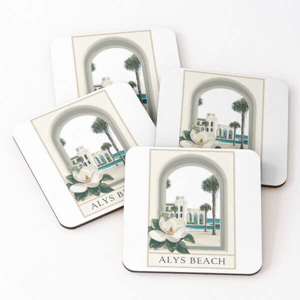 Item preview, Alys Beach Florida Vintage Travel Poster Art Sticker designed and sold by Victoria and Ashley Stickers.