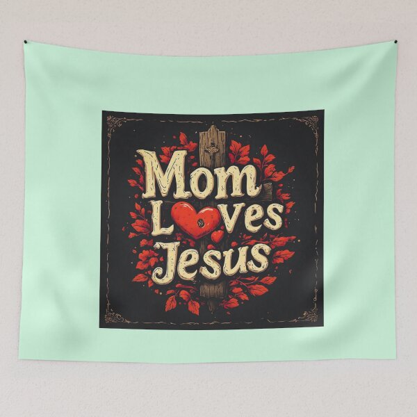 Item preview, Mom loves Jesus designed and sold by Jsw-speedartja.