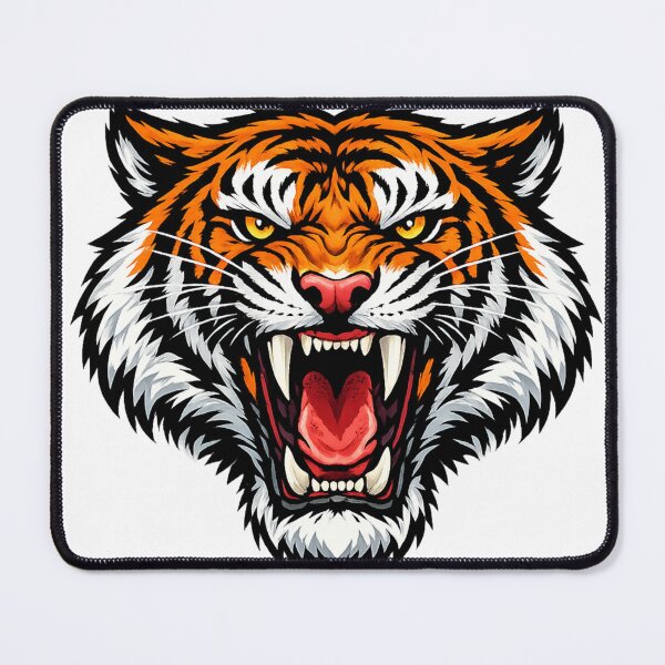 Item preview, Roaring Tiger Sticker – Fierce Wild Tiger Head Vinyl Decal Animal Art designed and sold by Kanvasly.