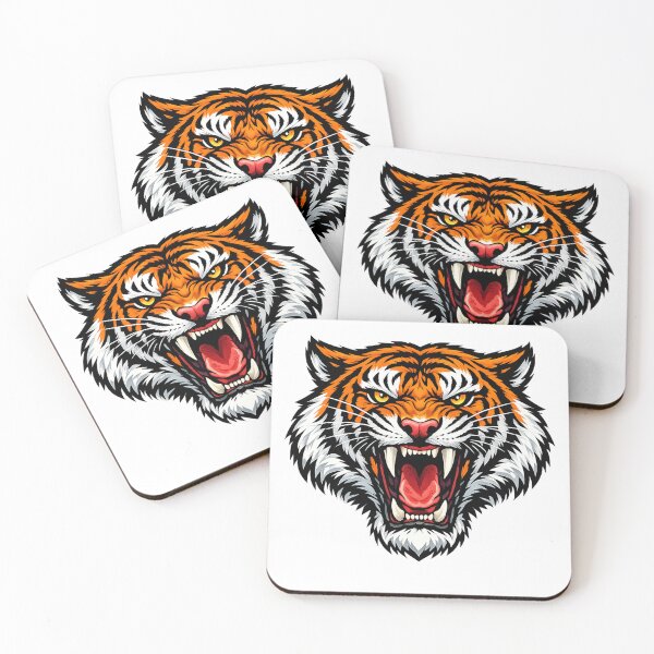 Item preview, Roaring Tiger Sticker – Fierce Wild Tiger Head Vinyl Decal Animal Art designed and sold by Kanvasly.