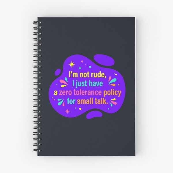 Item preview, Im not rude I just have a zero tolerance policy for small talk | Autism designed and sold by SocialStaticz.