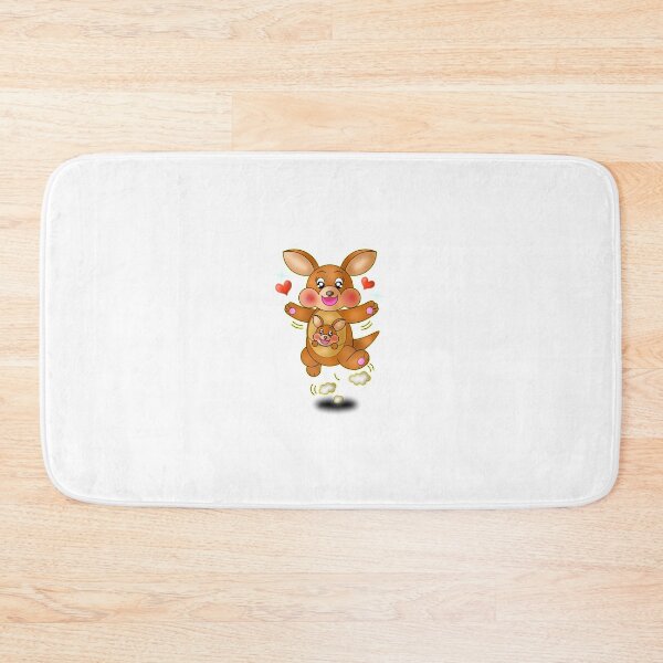 Item preview, Cute Happy Kawaii Kangaroo And Baby Joey Jumping designed and sold by BalRaju-Doodles.
