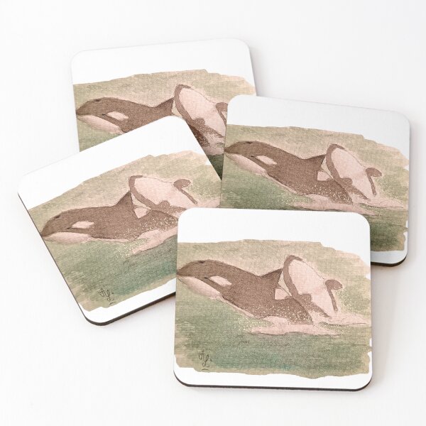 Item preview, Mother orca and baby orca designed and sold by Les illustrations d'Adėle L..