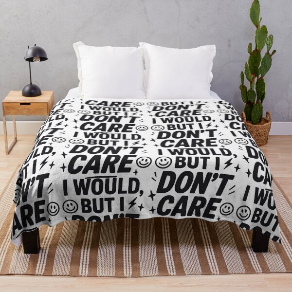 Item preview, I Would But I Dont Care Funny Sarcastic Quote designed and sold by IvoryArtDesign.