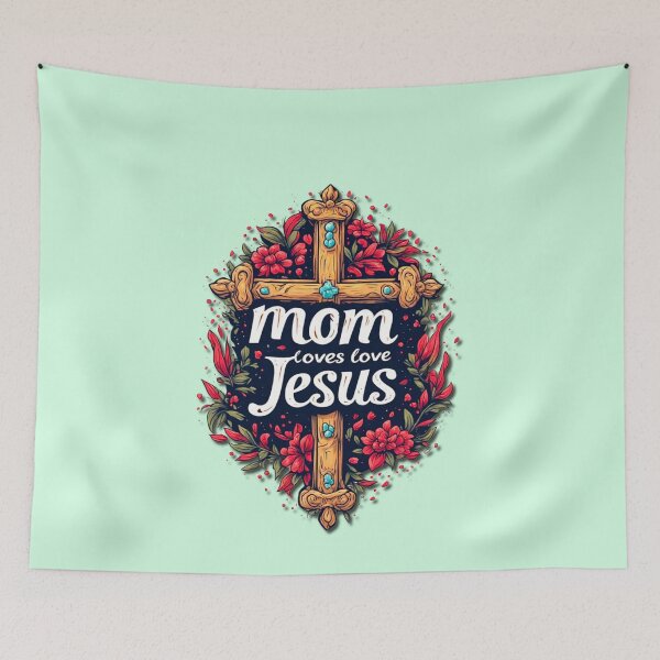 Item preview, Mom loves Jesus designed and sold by Jsw-speedartja.