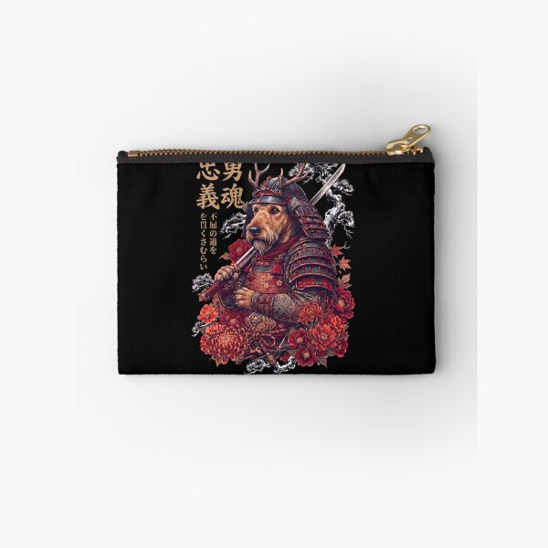 Item preview, Japanese Airedale Terrier Art Samurai Aesthetic Dog Owner designed and sold by DoodleTortle.
