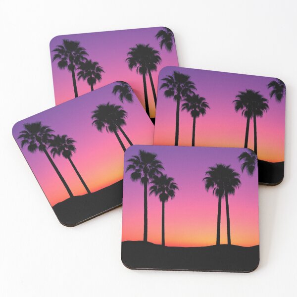 Item preview, Minimal Palm Trees Sunset Landscape Aesthetic designed and sold by Moodoncraft-.