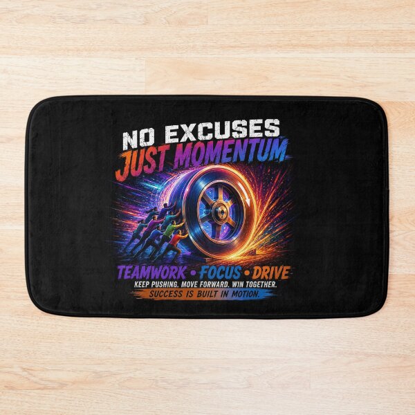 Item preview, No Excuses Just Momentum – Teamwork Motivation T-Shirt designed and sold by flexilecreation.