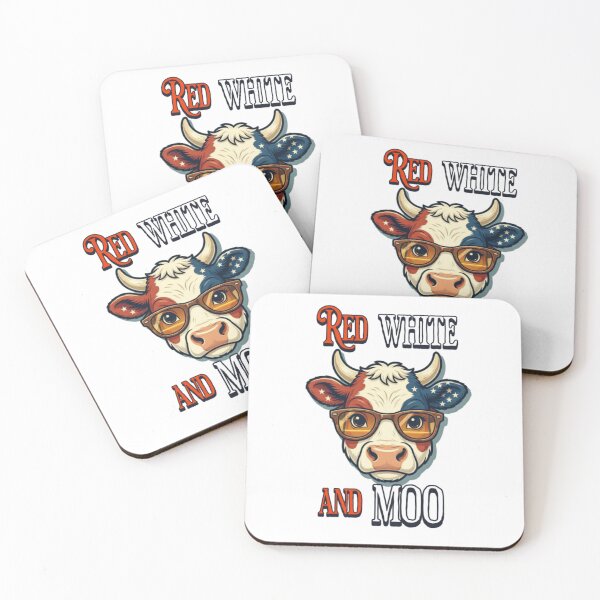Item preview, Red White and Moo 4th of July  designed and sold by TheEndDesign.