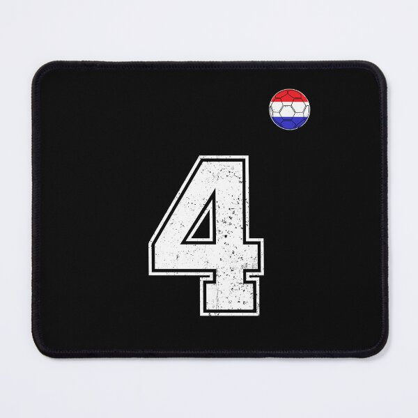 Item preview, Netherlands Soccer Number 4 Vintage Sports Fan designed and sold by LiviuGligoros.