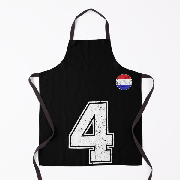 Item preview, Netherlands Soccer Number 4 Vintage Sports Fan designed and sold by LiviuGligoros.