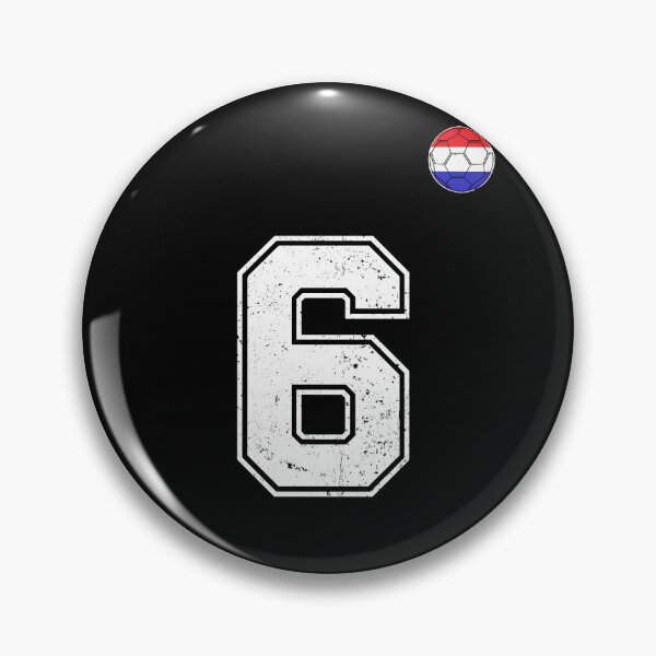 Item preview, Netherlands Soccer Number 6 Vintage Sports Fan designed and sold by LiviuGligoros.