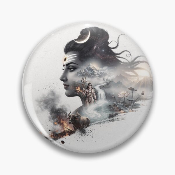 Item preview, double exposure art of Lord Shiva designed and sold by krazzyremo.