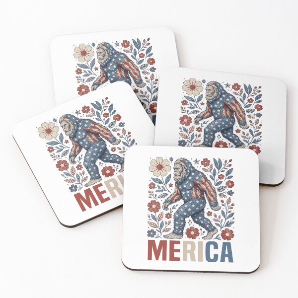 Item preview, Bigfoot 4th of July Patriotic Sasquatch American Flag Floral designed and sold by HalloweenGift.